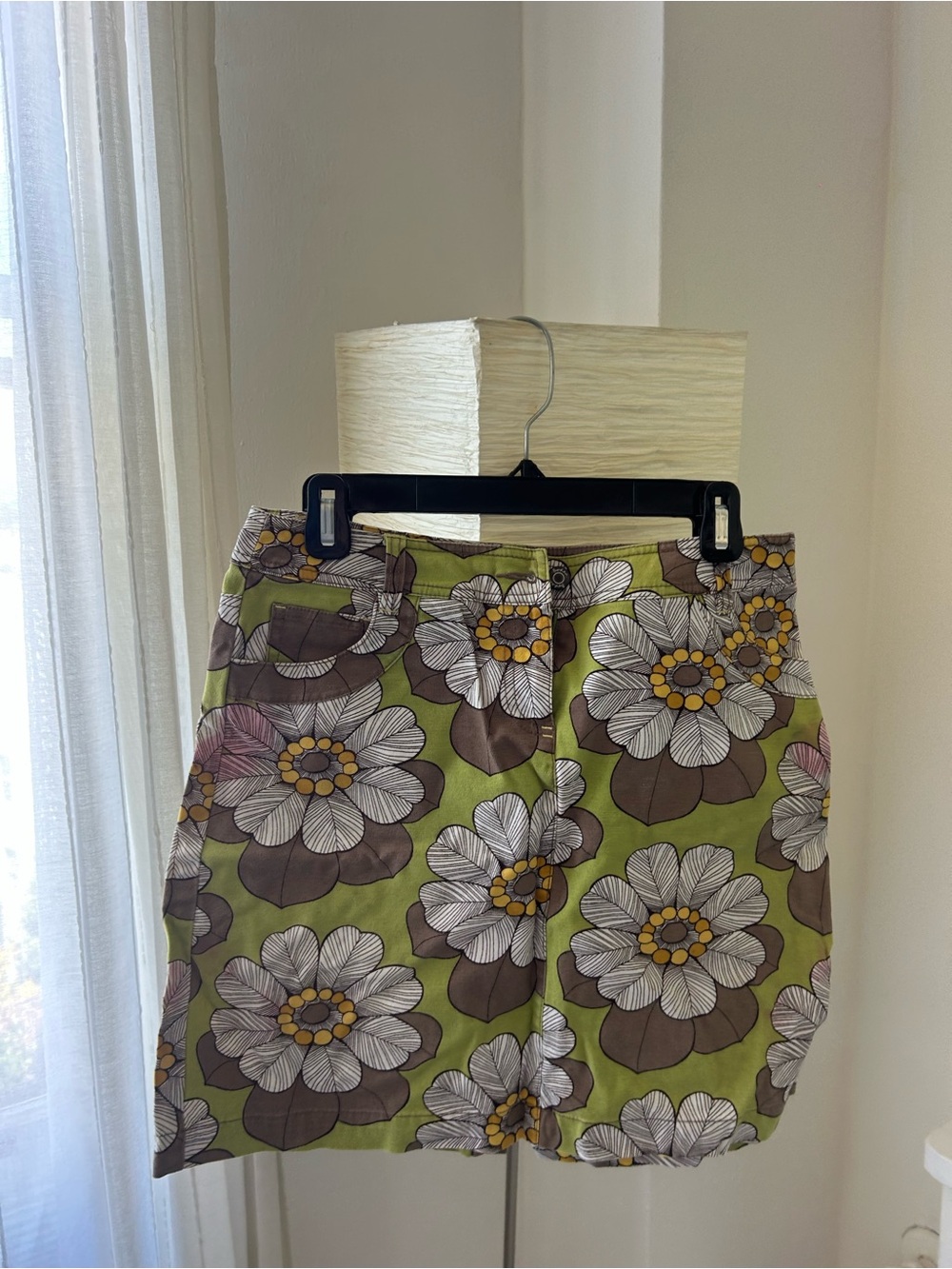 BODEN Floral A-Line Mini Skirt